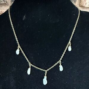 Les Bernard freshwater pearl dainty 1/20th 12kt gold necklace